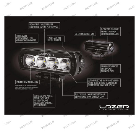 Barra LED Lazer Linear P/ Tejadilho S/ Barras de Tejadilho Mercedes-Benz Classe X - WildTT