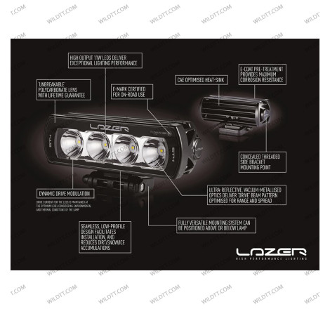 Lazer Linear LED LightBar für Dach ohne Dachgepäckträger Mercedes-Benz X-Klasse - WildTT