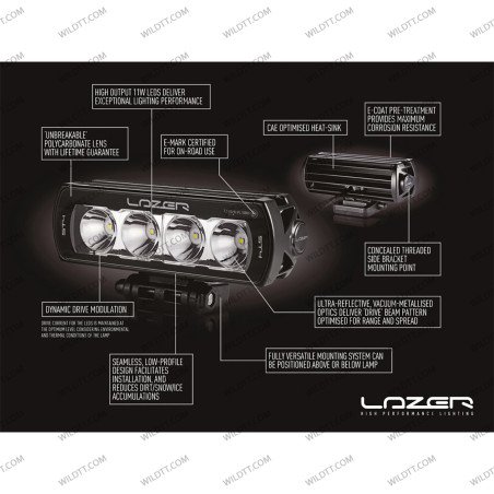 Barre LED Lazer Linear P/ Toit sans Barres de Toit Mercedes-Benz X Class - WildTT