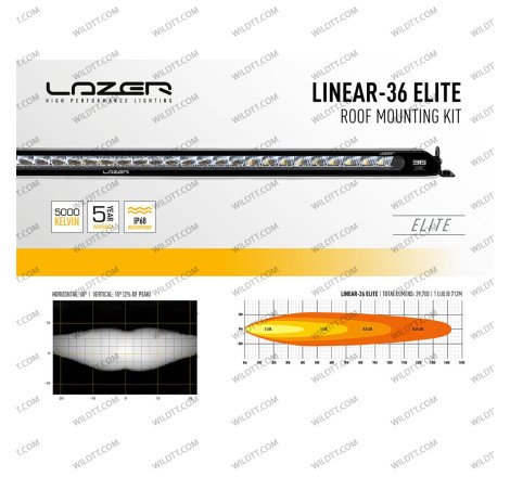 Lazer Linear LED LightBar für Dach mit Dachgepäckträger Nissan Navara NP300 2016-2021 - WildTT