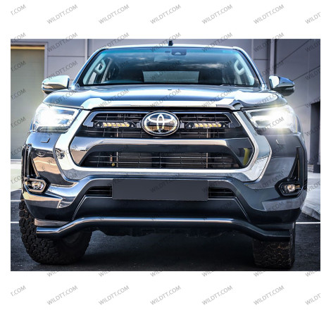 Barra LED Lazer Linear P/ Grelha Radiador Toyota Hilux 2020+ - WildTT