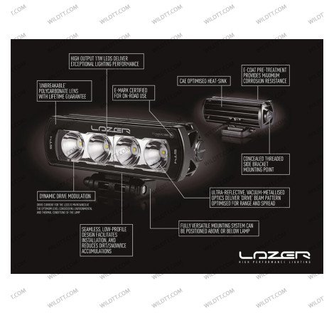 Barra LED Lazer ST4 Evolution P/ Griglia Radiatore Toyota Hilux Invincible 2018-2020 - WildTT