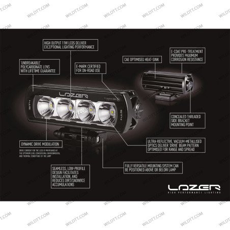 Barra LED Lazer ST4 Evolution P/ Griglia Radiatore Toyota Hilux Invincible 2018-2020 - WildTT