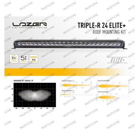Barra LED Lazer Linear P/ Techo S/ Barras de Techo Toyota Hilux 2016-2026 - WildTT