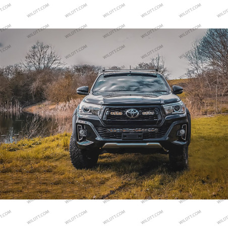 Barra LED Lazer Linear P/ Tejadilho S/ Barras de Tejadilho Toyota Hilux 2016-2026 - WildTT