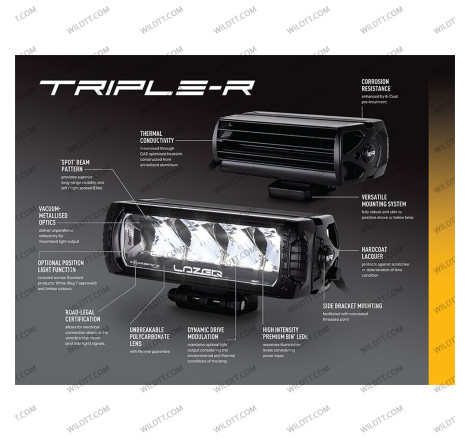 Lazer Linear LED LightBar für Dach ohne Dachgepäckträger Toyota Hilux 2016-2026 - WildTT