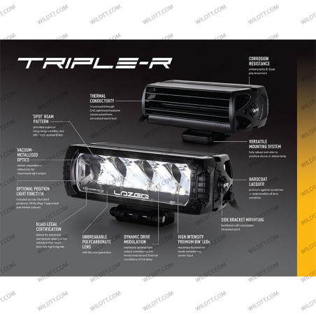 Lazer Linear LED LightBar für Dach ohne Dachgepäckträger Toyota Hilux 2016+ - WildTT