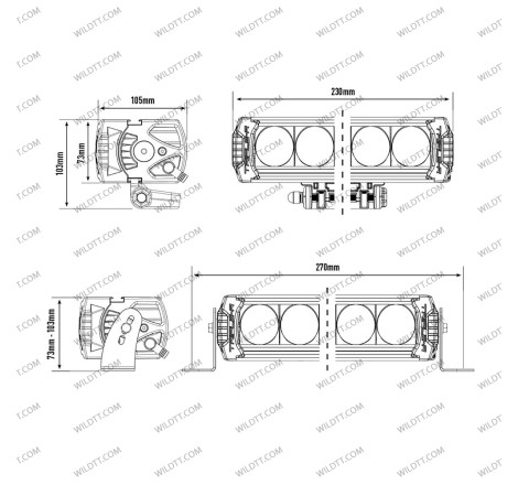 Barra LED Lazer Triple-R - WildTT