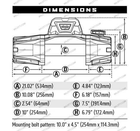 Treuil Warn VR EVO 8 12V - WildTT