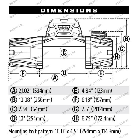 Treuil Warn VR EVO 8 12V - WildTT