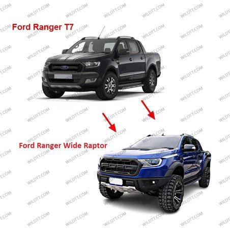 Body Kit Raptor Style Ford Ranger DC 2016-2019 - WildTT