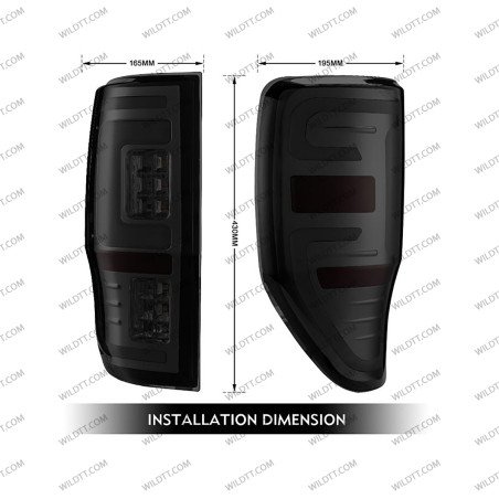 Luci Posteriori a LED Ford Ranger/Raptor 2012-2022 - WildTT