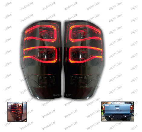 Luci Posteriori a LED Fumé Eagle Style Ford Ranger/Raptor 2012-2022 - WildTT