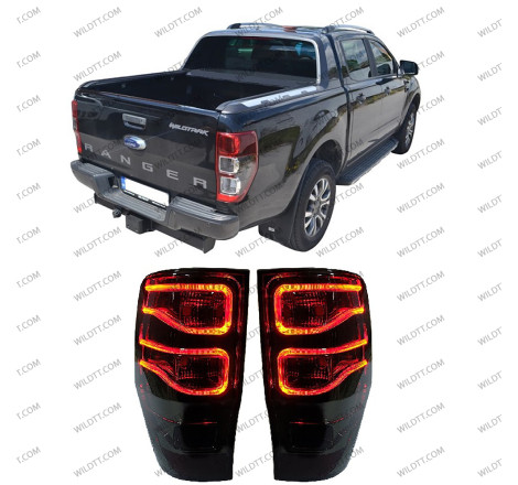 Luci Posteriori a LED Fumé Eagle Style Ford Ranger/Raptor 2012-2022 - WildTT