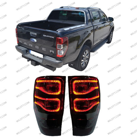 Luci Posteriori a LED Fumé Eagle Style Ford Ranger/Raptor 2012-2022 - WildTT