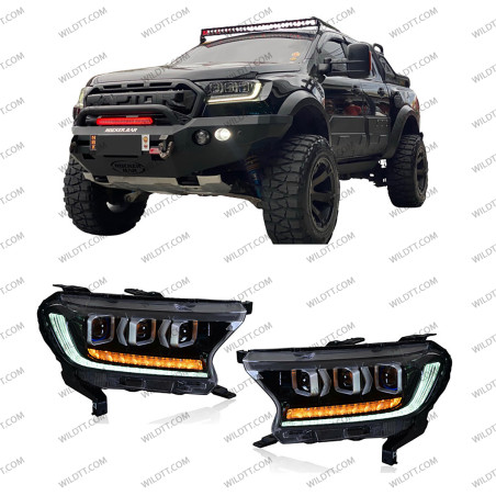 Faróis LED Bugatti Style Ford Ranger 2016-2022 - WildTT