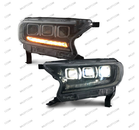 Faróis LED Bugatti Style Ford Ranger 2016-2022 - WildTT