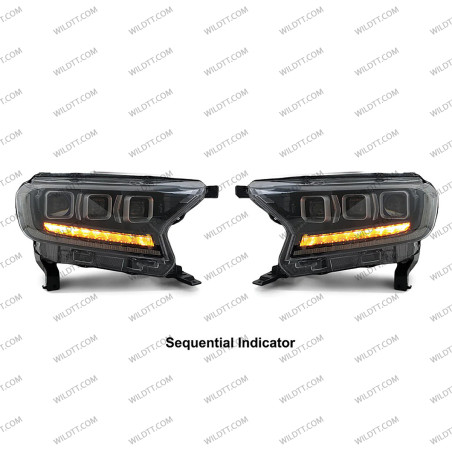 Faros LED Estilo Bugatti Ford Ranger 2016-2022 - WildTT