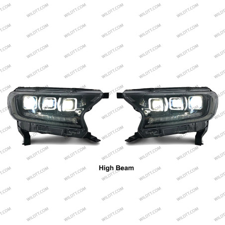 Faros LED Estilo Bugatti Ford Ranger 2016-2022 - WildTT