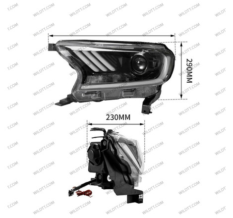 Fari LED Stile Mustang Ford Ranger 2016-2022 - WildTT