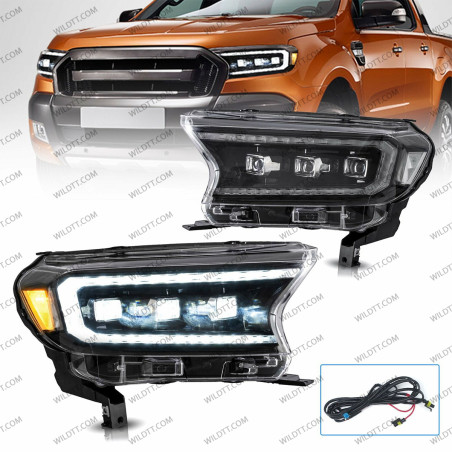 Fari LED Stile Trijector Ford Ranger 2016-2022 - WildTT