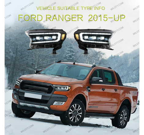 Fari LED Stile Trijector Ford Ranger 2016-2022 - WildTT