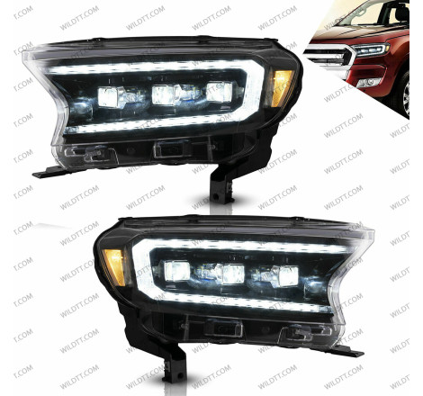 Fari LED Stile Trijector Ford Ranger 2016-2022 - WildTT