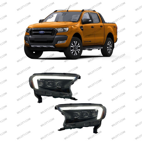 Faróis LED Kronos Style Ford Ranger 2016-2022 - WildTT