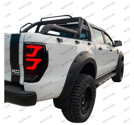 Luci Posteriori a LED Fumé Triple Style Ford Ranger/Raptor 2012-2022 - WildTT