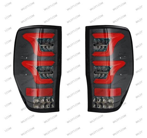 Pilotos Traseros Ahumados LED Triple Style Ford Ranger/Raptor 2012-2022 - WildTT