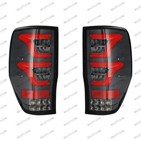 Luci Posteriori a LED Fumé Triple Style Ford Ranger/Raptor 2012-2022 - WildTT