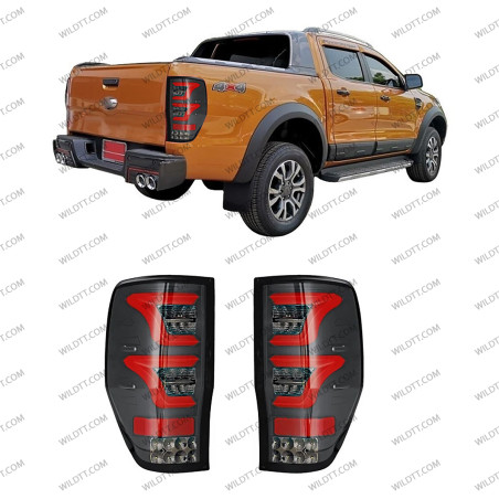 Feu Arrière à LED Fumé Triple Style Ford Ranger/Raptor 2012-2022 - WildTT