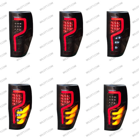 Smoked Led Tail Lights Treinta Style Ford Ranger/Raptor 2012-2022 - WildTT