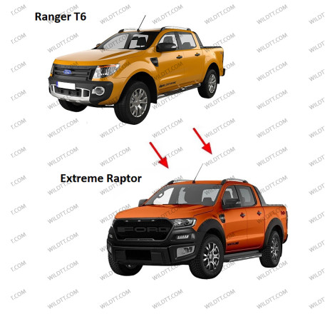 Body Kit Raptor Extreme Style Ford Ranger DC 2012-2016 - WildTT