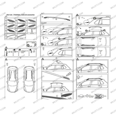 Barres de Toit Ford Ranger DC 2023+ - WildTT