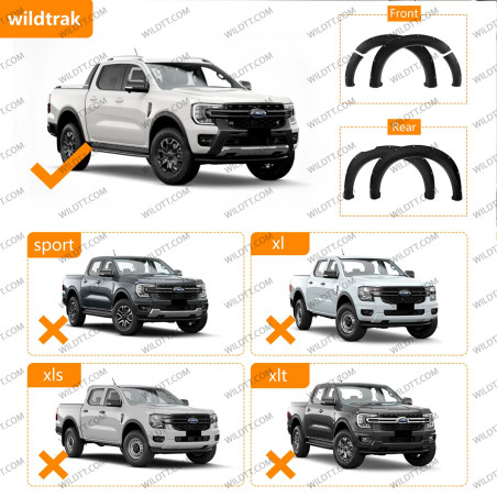 Kotflügelverbreiterungen Ford Ranger Wildtrak DC 2023+ - WildTT