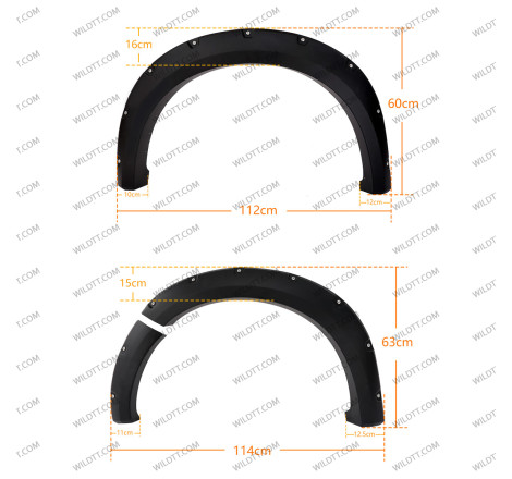 Fender Flares Ford Ranger Wildtrak DC 2023+ - WildTT