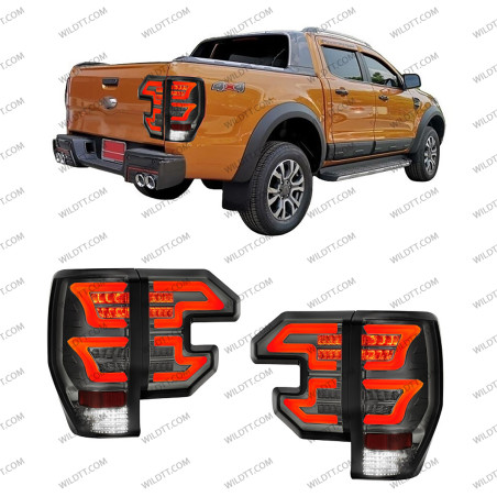 Pilotos Traseros Ahumados LED Alien Style Ford Ranger/Raptor 2012-2022 - WildTT