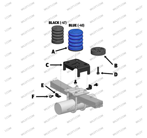 Rear SuperSprings 454KG Ford Ranger 2012-2022 - WildTT