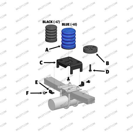 SuperSprings Arrière 680KG Ford Ranger 2012-2022 - WildTT