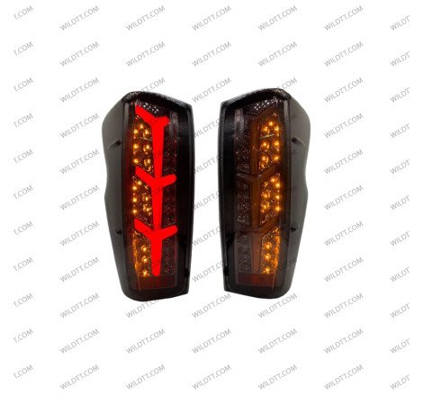 Smoked Led Tail Lights Square Style Isuzu D-Max 2020+ - WildTT