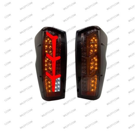 Smoked Led Tail Lights Square Style Isuzu D-Max 2020+ - WildTT