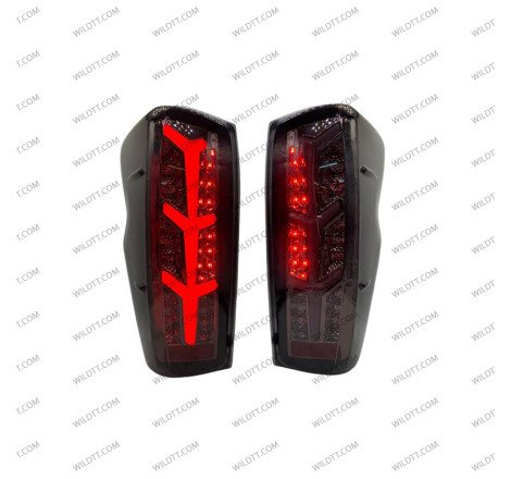 Smoked Led Tail Lights Square Style Isuzu D-Max 2020+ - WildTT