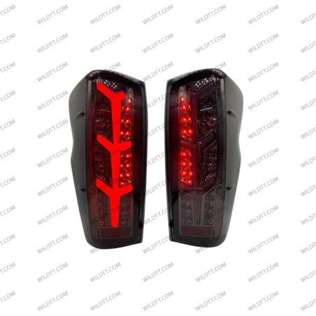 Smoked Led Tail Lights Square Style Isuzu D-Max 2020+ - WildTT