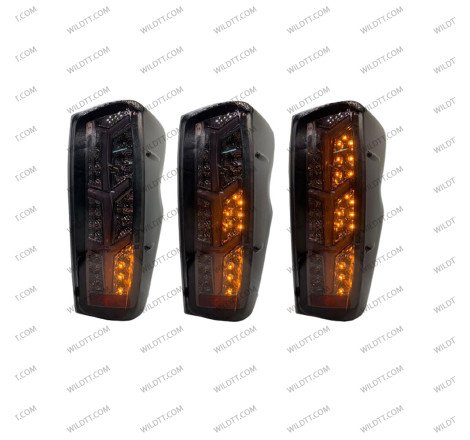 Smoked Led Tail Lights Square Style Isuzu D-Max 2020+ - WildTT