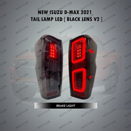 Smoked Led Tail Lights Starlight Style Isuzu D-Max 2020+ - WildTT