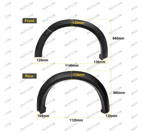 Kotflügelverbreiterungen Slim Ford Ranger Wildtrak DC 2023+ - WildTT
