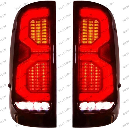 Smoked Led Tail Lights Toyota Hilux 2005-2016 - WildTT