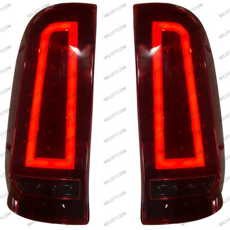 Pilotos Traseros Ahumados LED Toyota Hilux 2005-2016 - WildTT