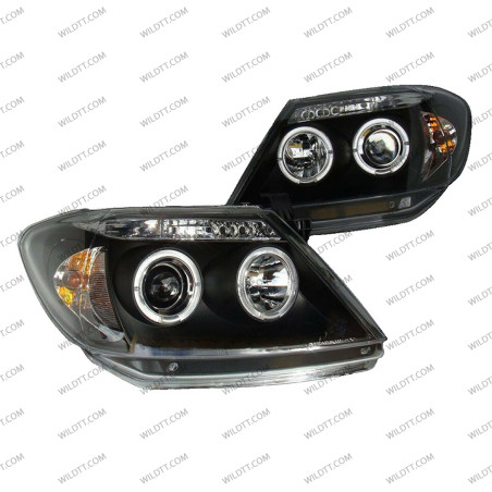 Angel Eyes LED Headlights Toyota Hilux 2005-2011 - WildTT